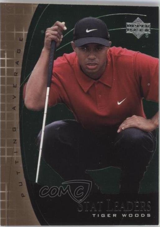 Tiger Woods #SL7 Golf Cards 2001 Upper Deck Stat Leaders