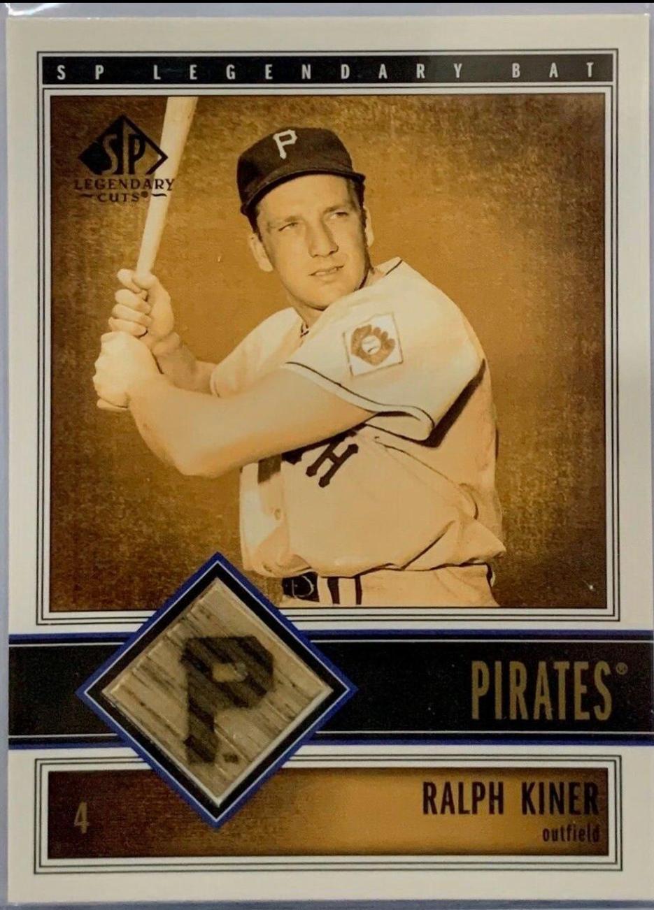 Ralph Kiner #B-RK Baseball Cards 2002 SP Legendary Cuts Bat Cards