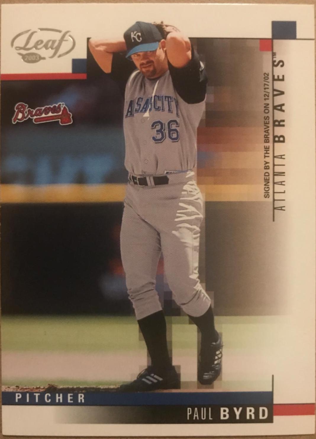Paul Byrd #52 Baseball Cards 2003 Leaf