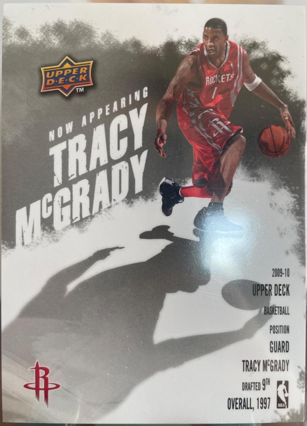 Tracy McGrady #NA-15 Basketball Cards 2009 Upper Deck Now Appearing