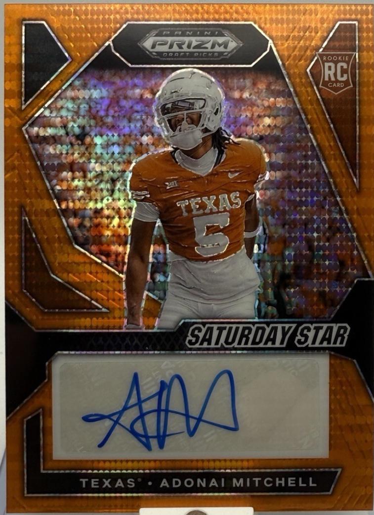 Adonai Mitchell [Orange Pulsar] #SSS-AML Prices | 2024 Panini