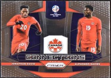Alphonso Davies / Jonathan David #4 Soccer Cards 2024 Panini Prizm Copa America Connections