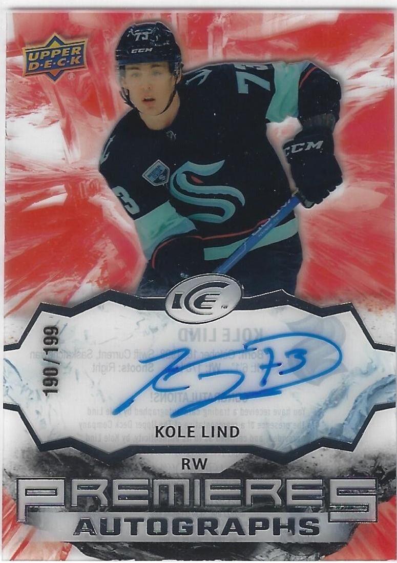 Kole Lind #IPA-KL 2021 Upper Deck Ice Premieres Hockey
