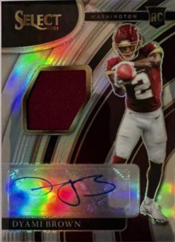 Dyami Brown #RS-DBR Football Cards 2021 Panini Select Rookie Signatures