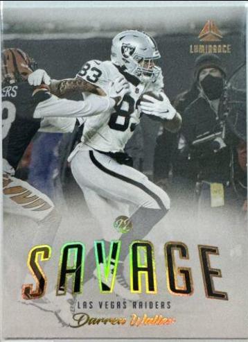 Darren Waller #SAV-DWA Football Cards 2022 Panini Luminance Savage