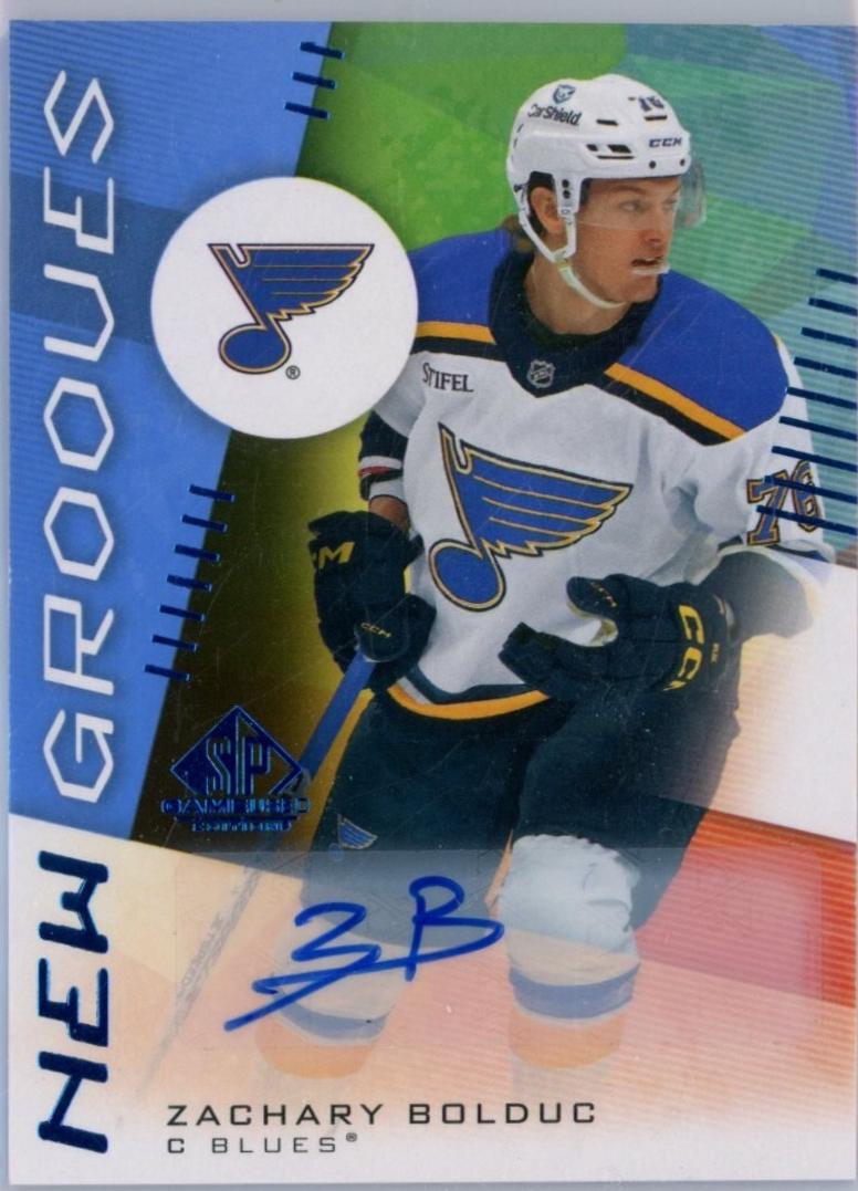 Zachary Bolduc #NG-20 Hockey Cards 2024 SP Game Used New Grooves Autograph