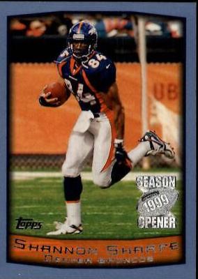 Shannon Sharpe #8 Football Cards 1999 Topps Season Opener