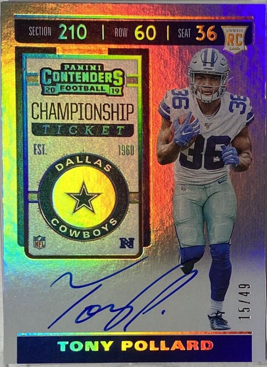 Tony Pollard #135 2019 Panini Contenders Football
