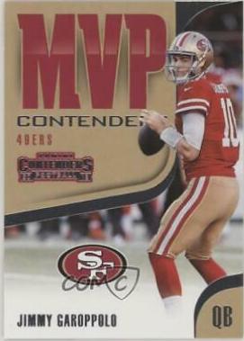 Jimmy Garoppolo Football Cards 2018 Panini Contenders MVP