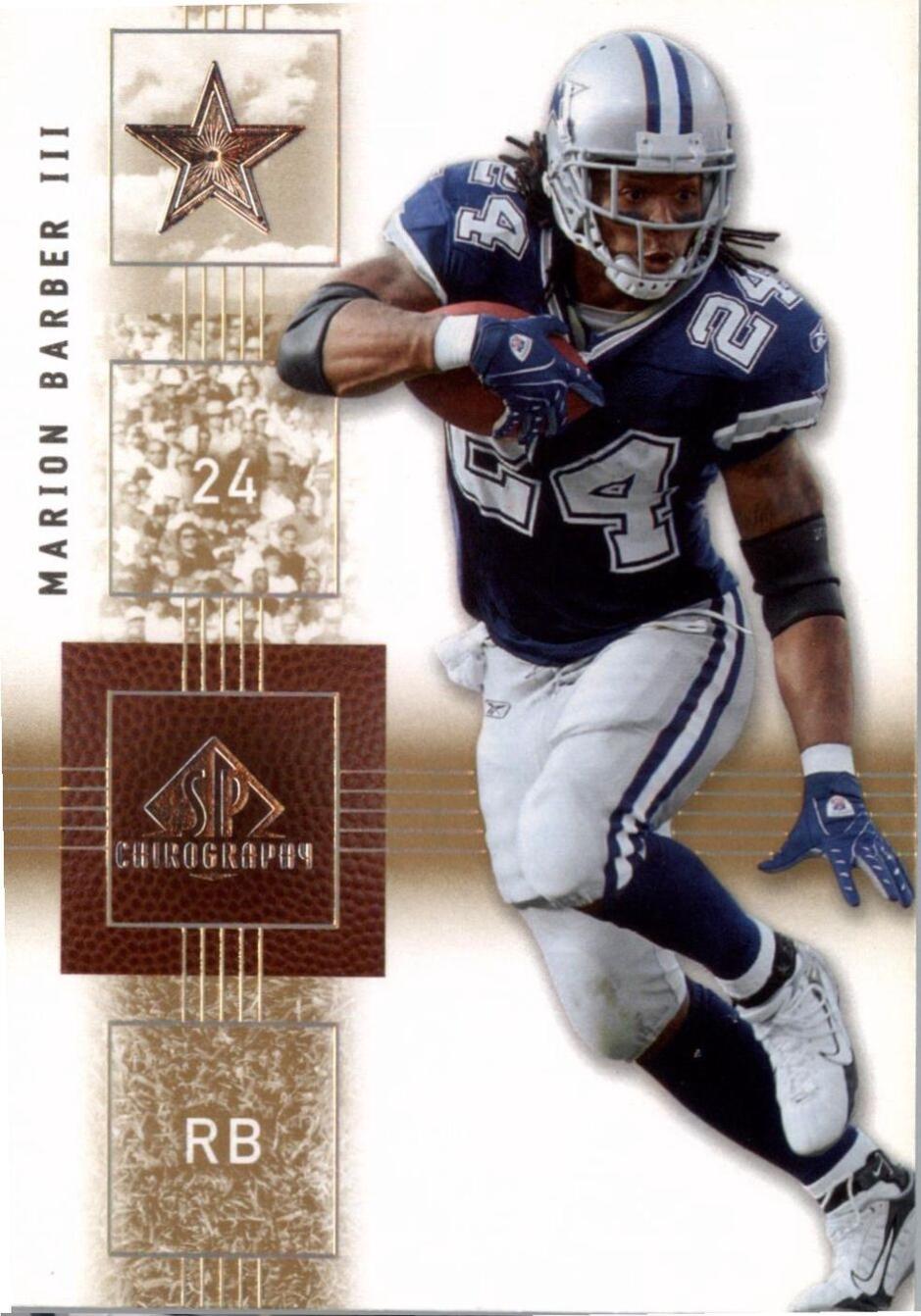 Marion Barber #28 Football Cards 2007 SP Chirography