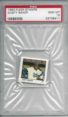Dusty Baker Baseball Cards 1983 Fleer Stamps