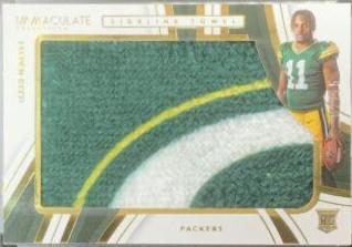 Jayden Reed #14 Football Cards 2023 Panini Immaculate Sideline Towel