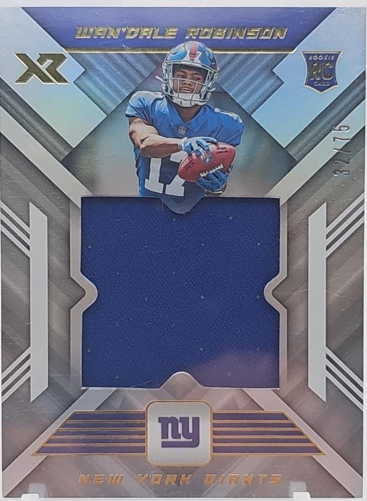 Wan'Dale Robinson #RXL-20 Football Cards 2022 Panini XR Rookie XL Materials
