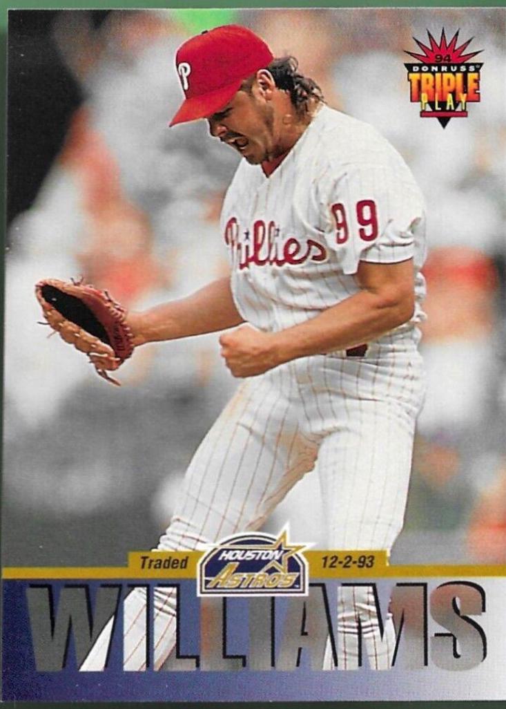 Mitch Williams #30 Baseball Cards 1994 Donruss Triple Play