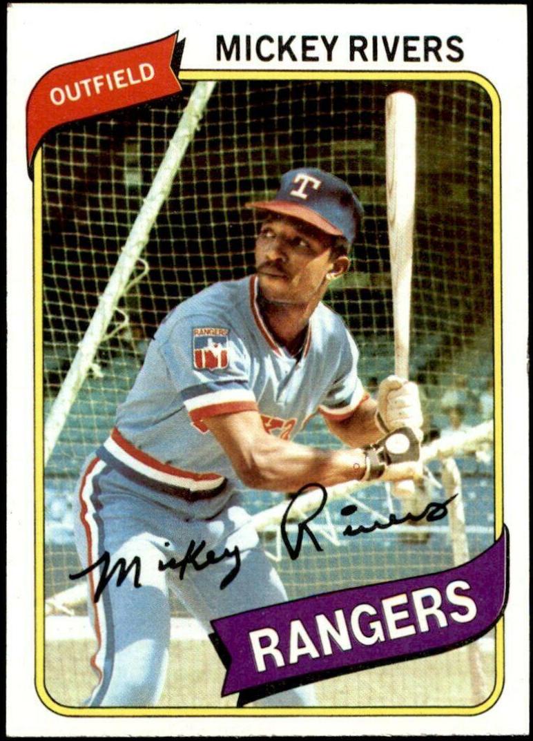 Mickey Rivers #485 Baseball Cards 1980 Topps