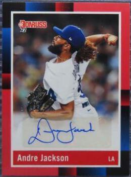 Andre Jackson #R88S-AJ Baseball Cards 2022 Panini Donruss Retro 1988 Signatures