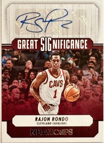 Rajon Rondo #GS-RJR Basketball Cards 2022 Panini Hoops Great SIGnificance Autographs