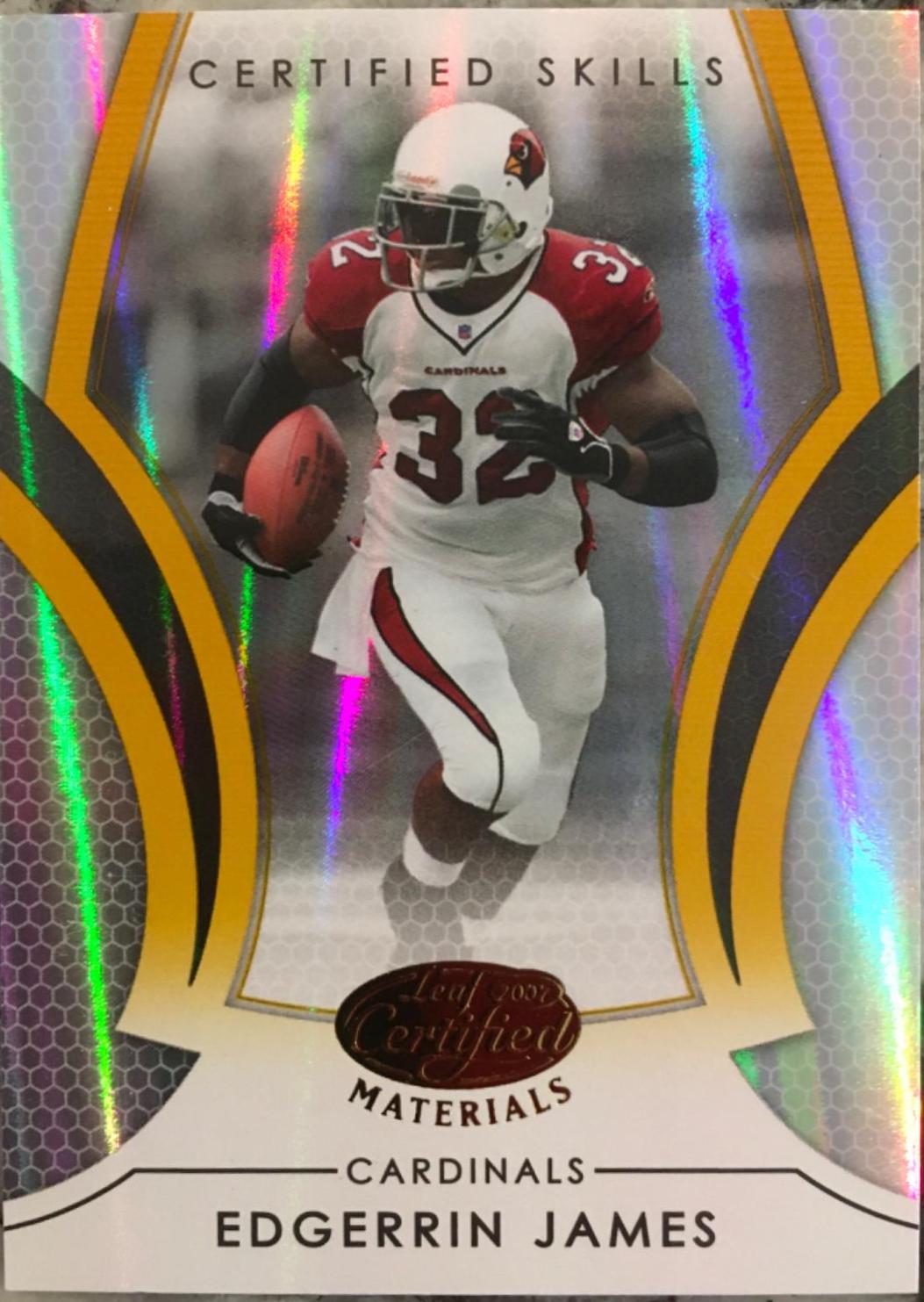 Edgerrin James #CS-11 Football Cards 2007 Leaf Certified Materials Skills