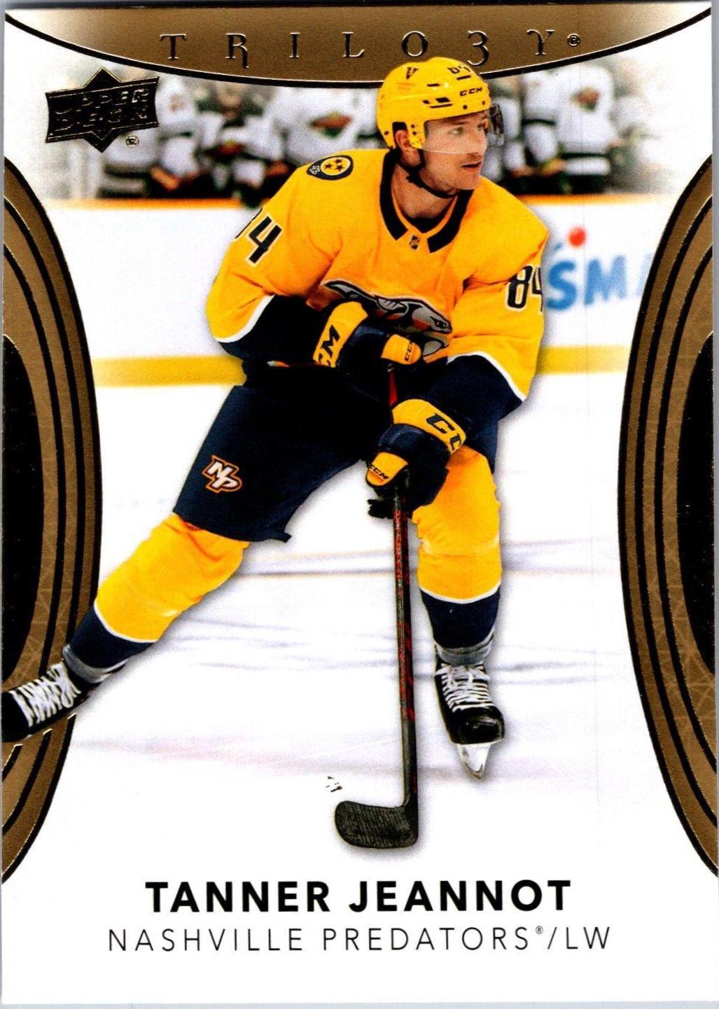 Tanner Jeannot #3 Hockey Cards 2022 Upper Deck Trilogy