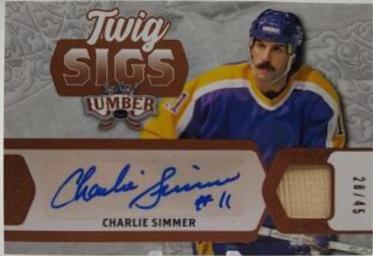 Charlie Simmer #TS-CS1 2021 Leaf Lumber Twig Sigs Hockey