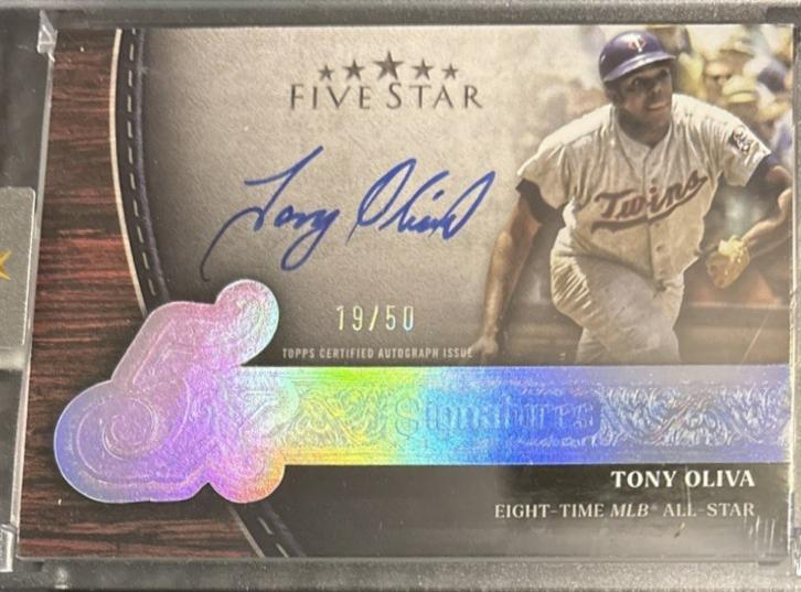Tony Oliva #FTS-TO 2025 Topps Five Star Five Time Signature Baseball