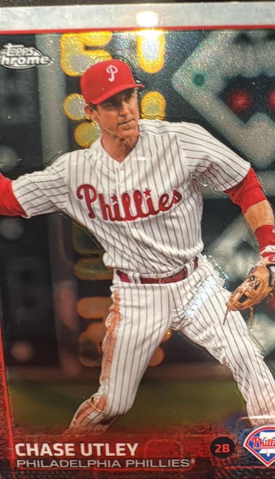Chase Utley #100 2015 Topps Chrome Baseball