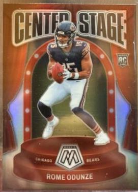 Rome Odunze #1 Football Cards 2024 Panini Mosaic Center Stage