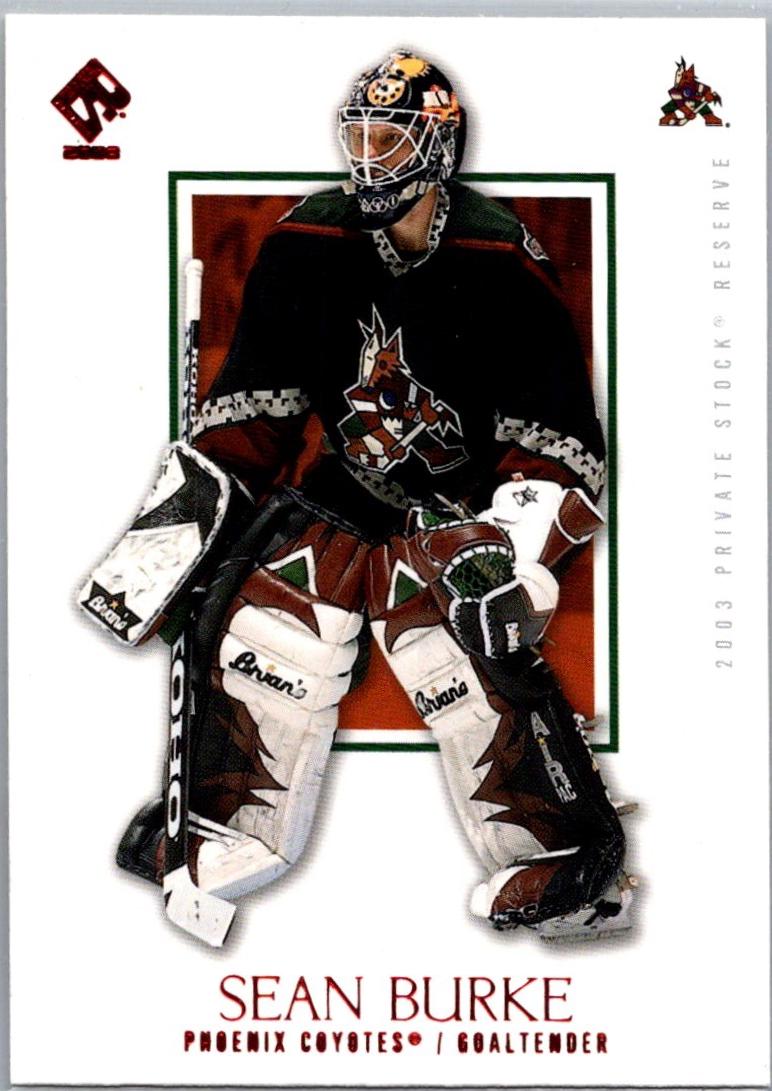 Sean Burke #78 2002 Pacific Private Stock Reserve Hockey