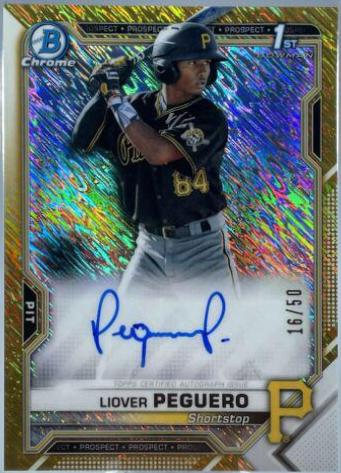 Liover Peguero [Gold Shimmer Refractor] #CPA-LP