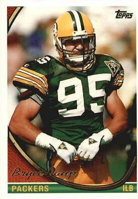 Bryce Paup #7 Football Cards 1994 Topps