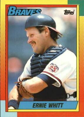 Ernie Whitt #128T Baseball Cards 1990 Topps Traded Tiffany