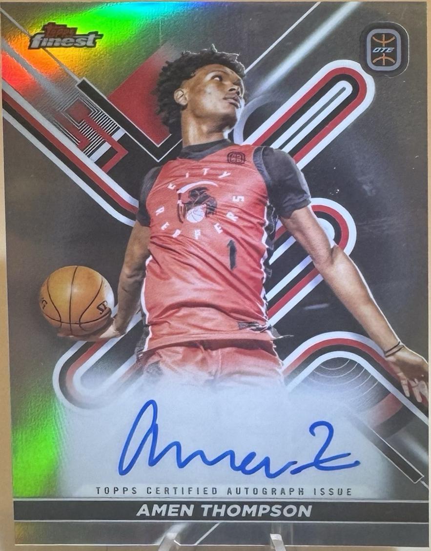 Amen Thompson #FA-AMT Basketball Cards 2022 Topps Finest Overtime Elite Autograph