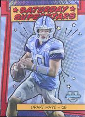 Drake Maye [Red] #SS-2 Football Cards 2023 Bowman Chrome University Saturday Superstars Prices