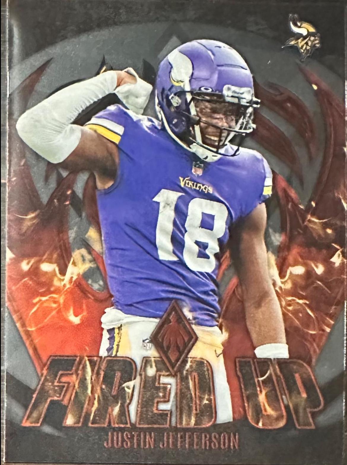 Justin Jefferson #FU-11 Football Cards 2023 Panini Phoenix Fire Up