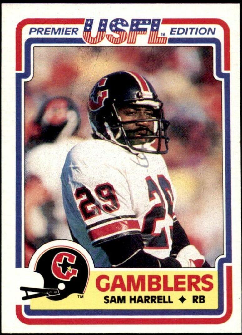 Sam Harrell #34 Football Cards 1984 Topps USFL