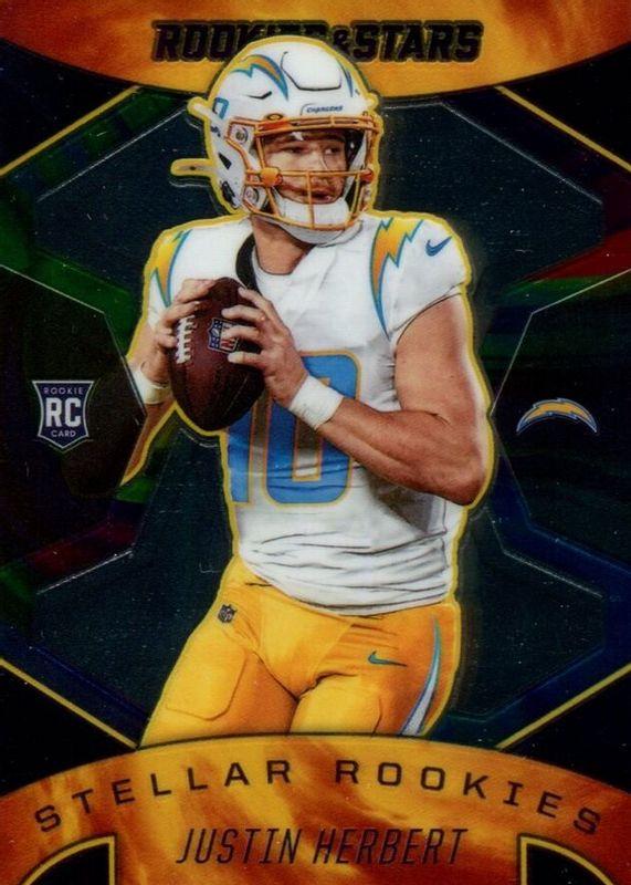 Justin Herbert #3 Football Cards 2020 Panini Rookies & Stars Stellar