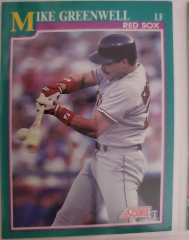 Mike Greenwell #130 Baseball Cards 1991 Score