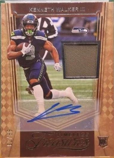 Kenneth Walker III #TT-KEW Football Cards 2022 Panini Chronicles Timeless Treasures Jersey