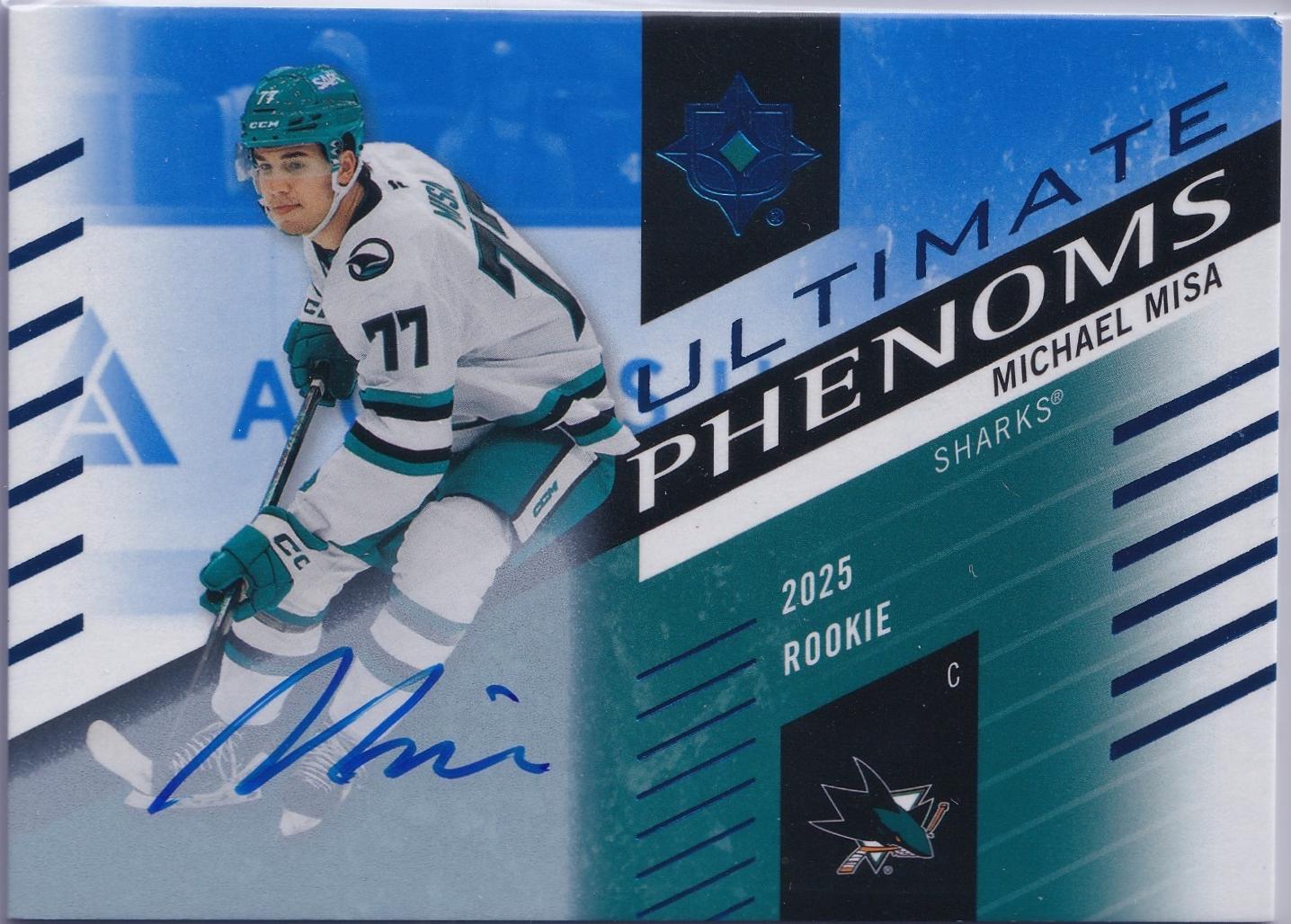 Michael Misa #UP-MM 2025-26 Upper Deck Ultimate Collection Hockey Ultimate Phenoms Autographs