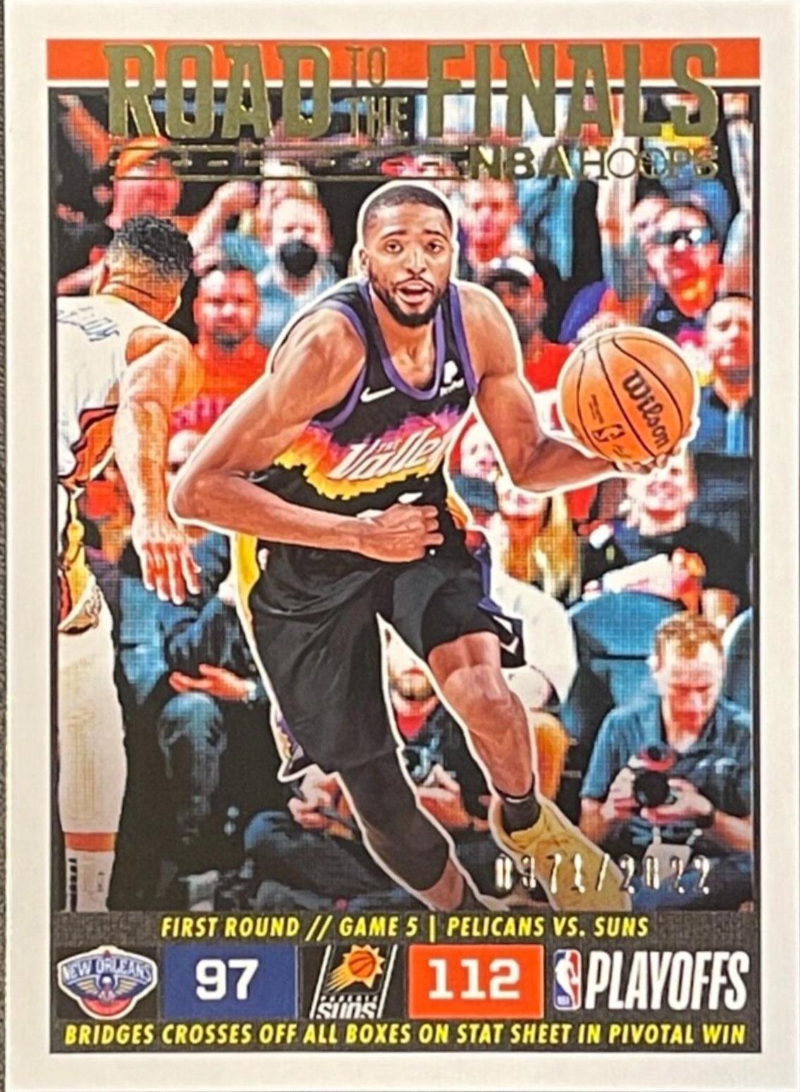 Mikal Bridges #37 Basketball Cards 2022 Panini Hoops Road to the Finals