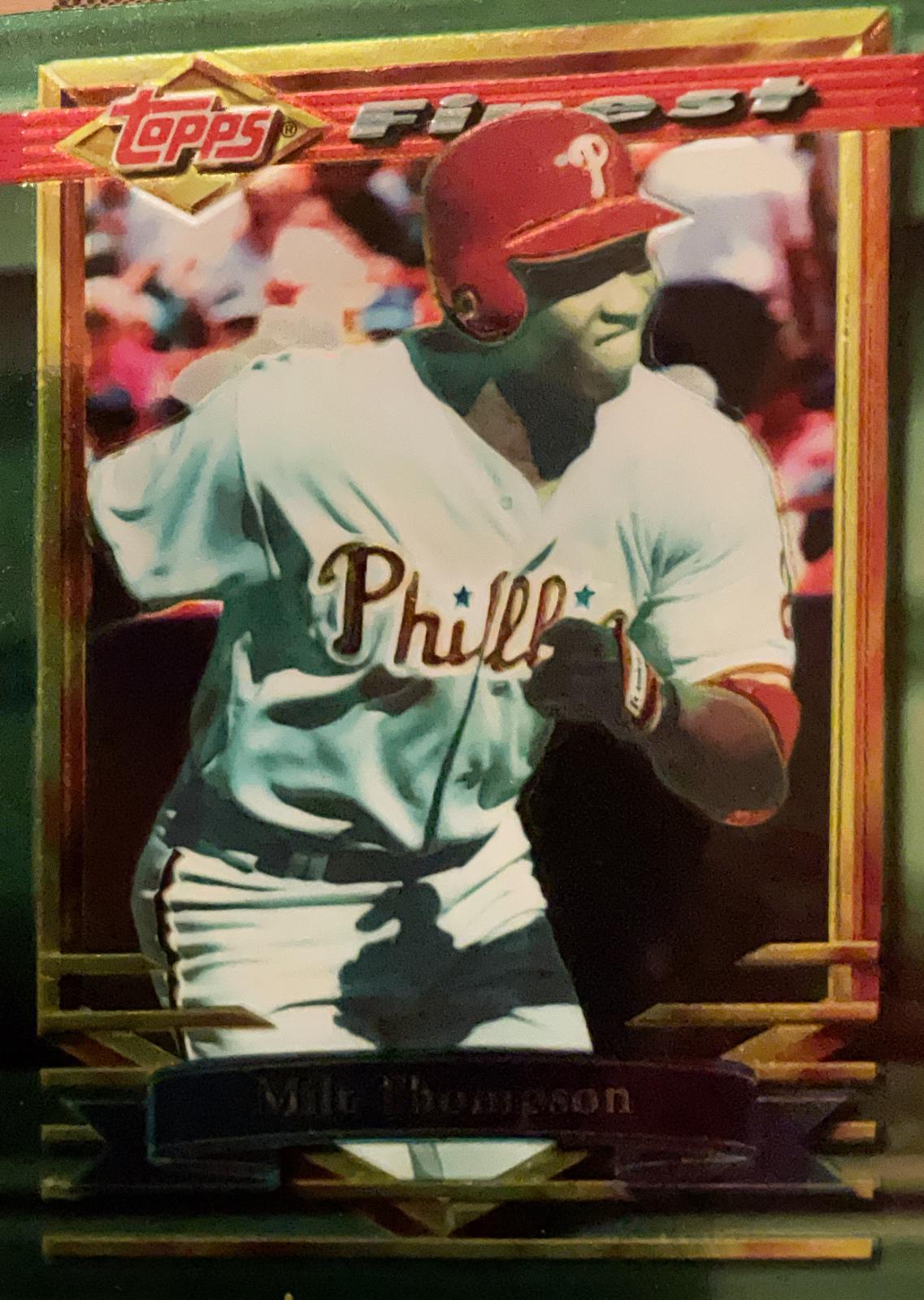 Milt Thompson #198 Baseball Cards 1994 Finest