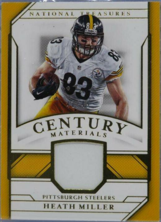 Heath Miller Football Cards 2018 National Treasures Century Materials