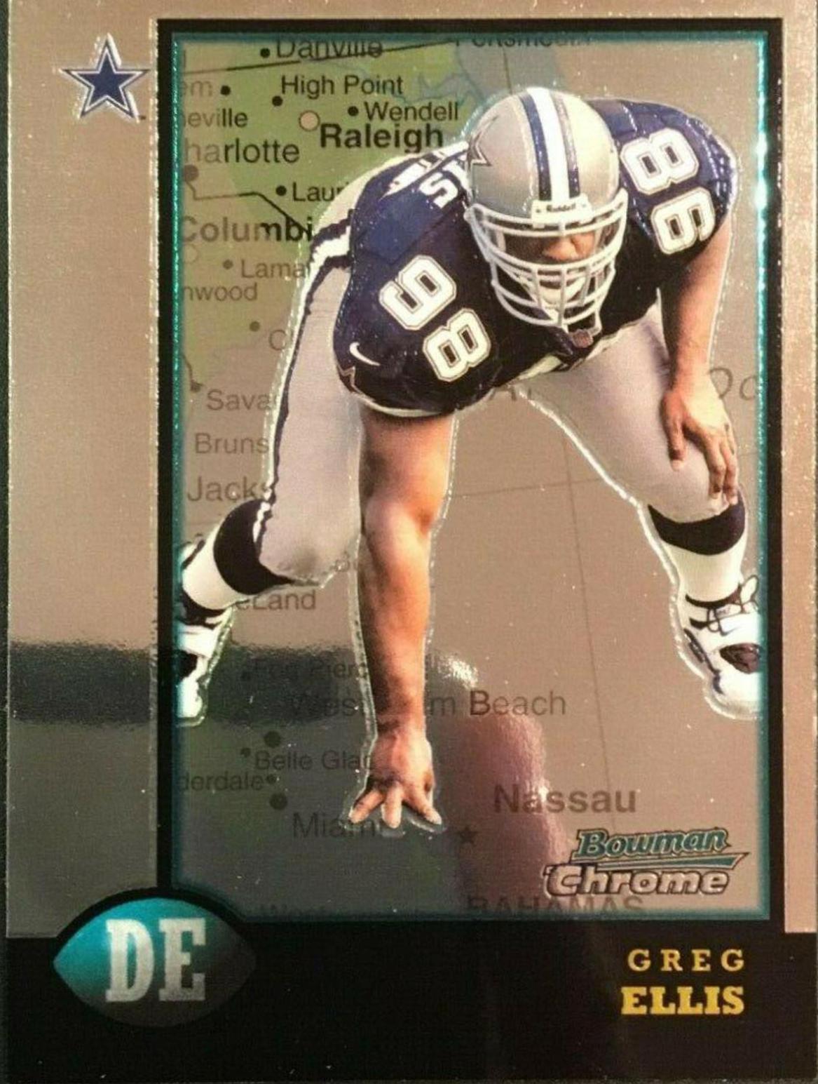Greg Ellis #6 Football Cards 1998 Bowman Chrome