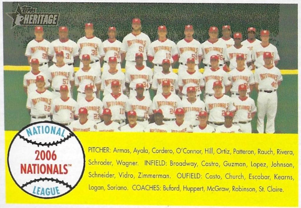 Washington Nationals #44 2007 Topps Heritage Baseball
