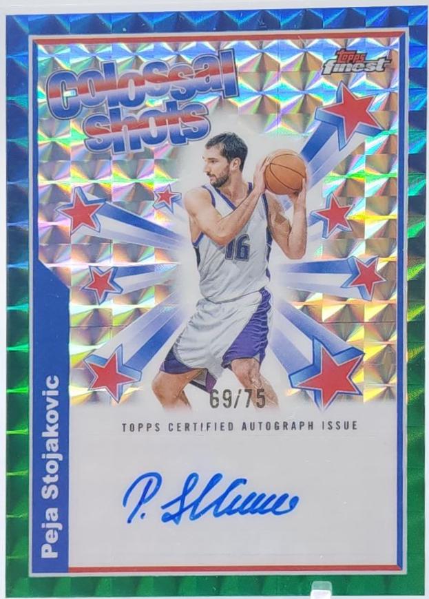 Peja Stojakovic [Green Geometric Refractor] #BSA-Ps