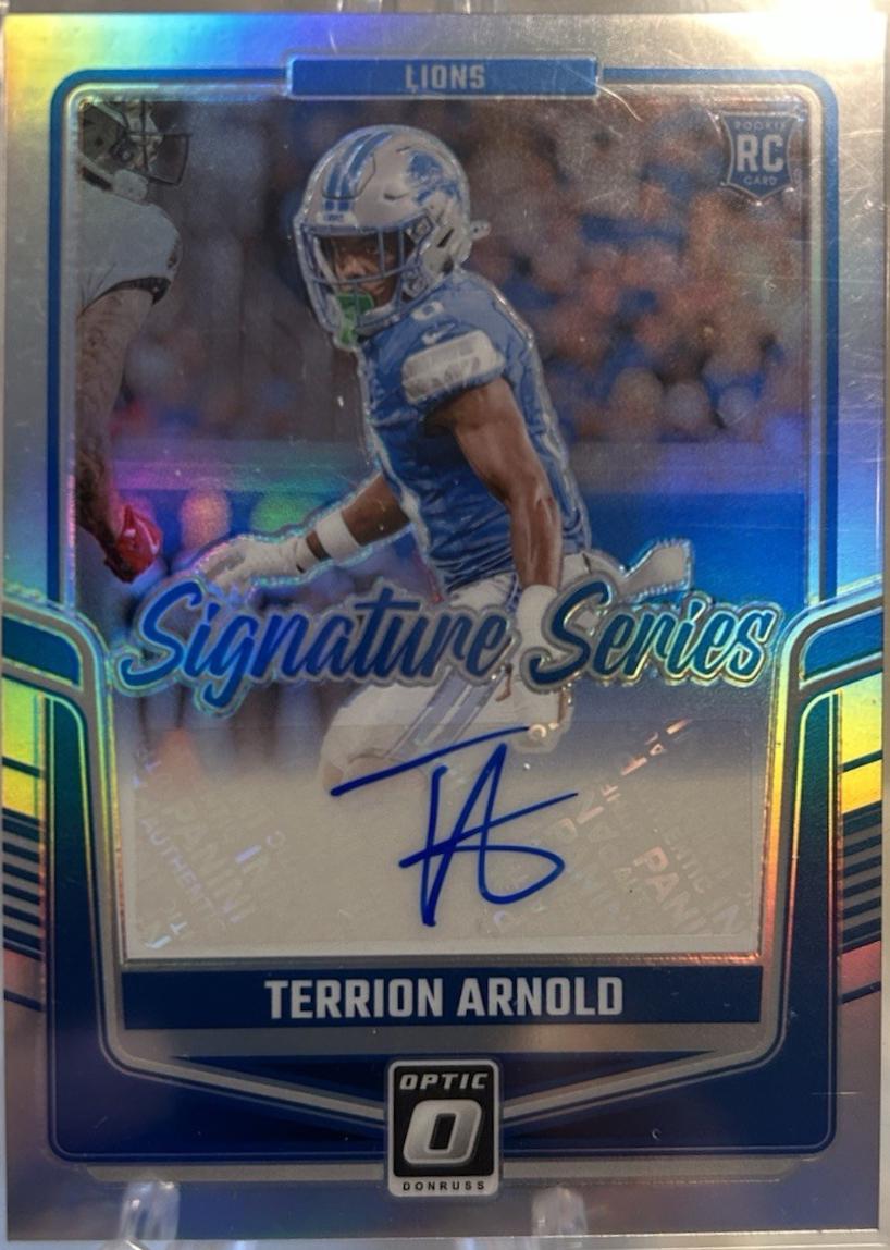 Terrion Arnold #SSH-TAD Football Cards 2024 Panini Donruss Optic Signature Series Holo