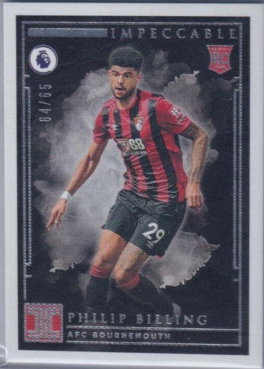 Philip Billing #8 Soccer Cards 2019 Panini Impeccable Premier League