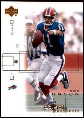 Rob Johnson #10 Football Cards 2001 Upper Deck Pros & Prospects