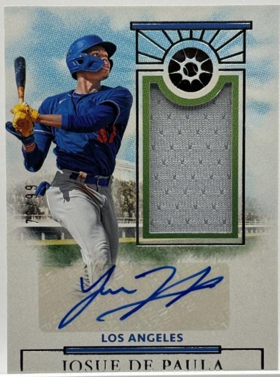 Josue De Paula #PMS-JDP Baseball Cards 2024 Panini Boys of Summer Prospect Material Signature
