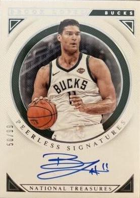 Brook Lopez #PS-BLP Basketball Cards 2018 Panini National Treasures Peerless Signatures